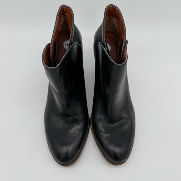 Lucky Brand Black Leather Heel Ankle Bootie Size 8 - Picture 4 of 12